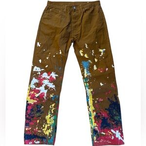 Multicolor Paint-Splatter Men Pants
